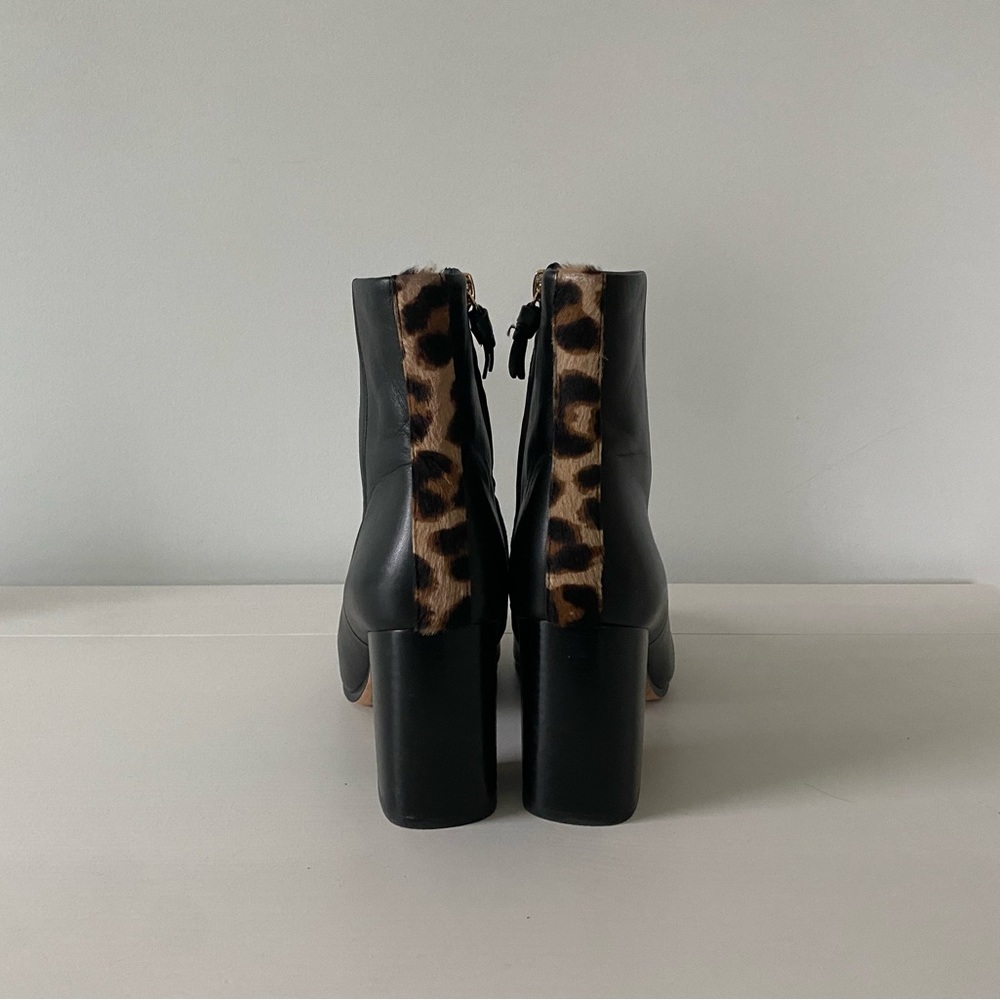 Diane Von Furstenberg Black Leather Booties 7.5